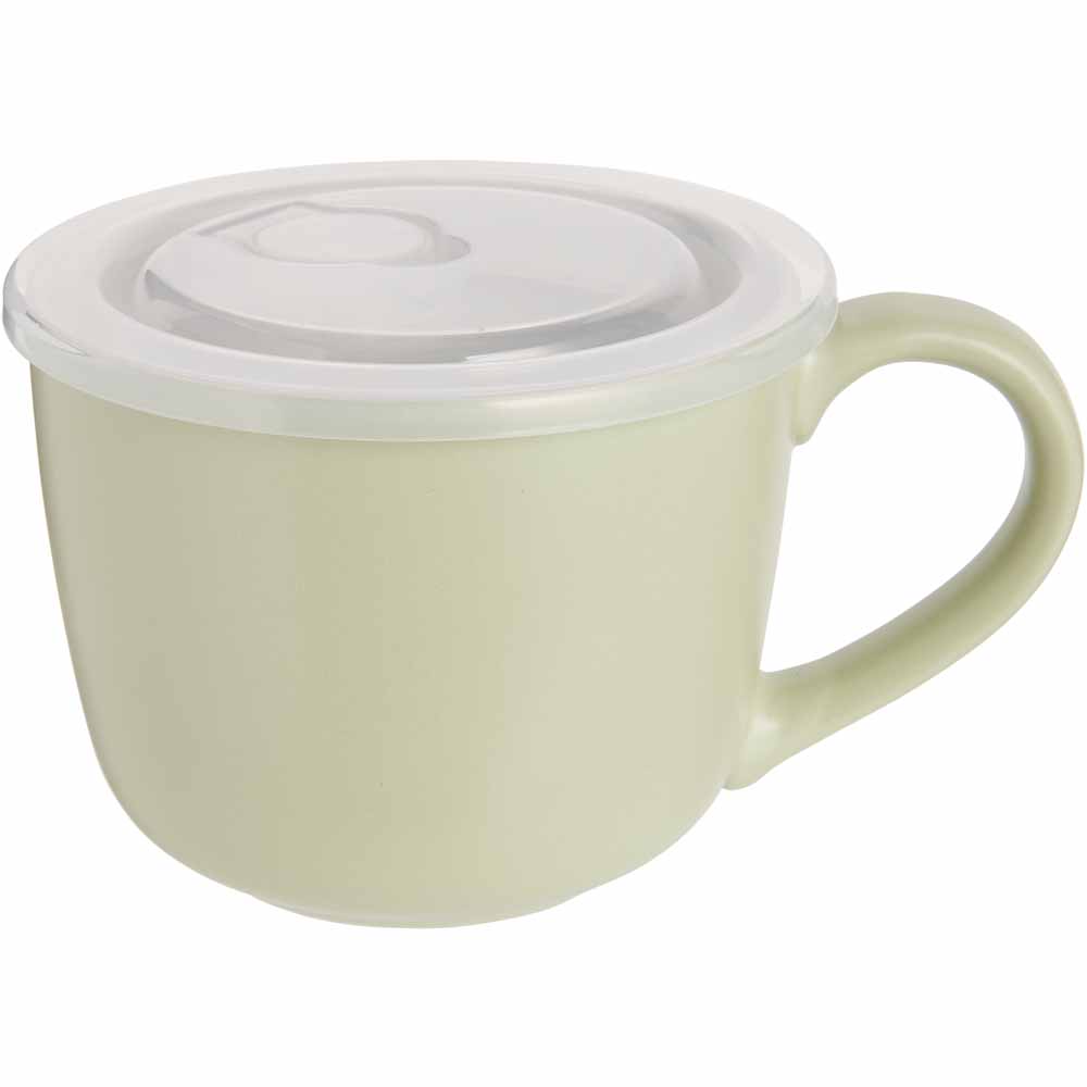 Wilko Green Soup Mug 500ml Image 1
