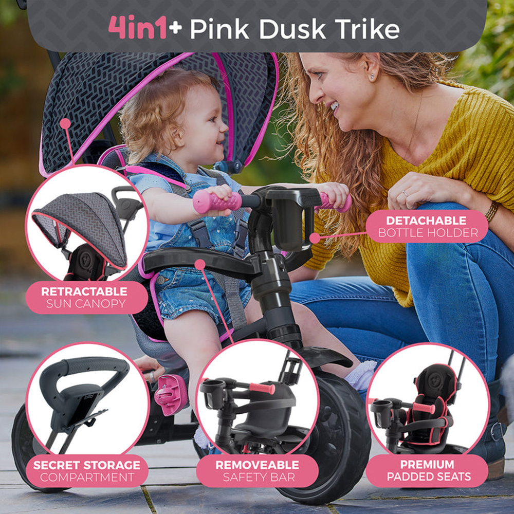 TP 4 in 1 Plus Deluxe Trike Pink Image 2