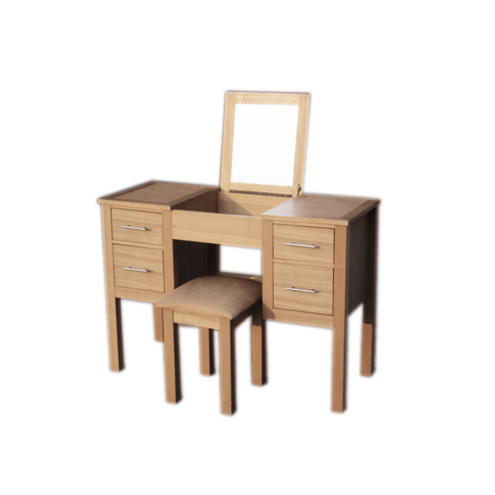 Oakridge 4 Drawer Oak Effect Dressing Table Set | Wilko