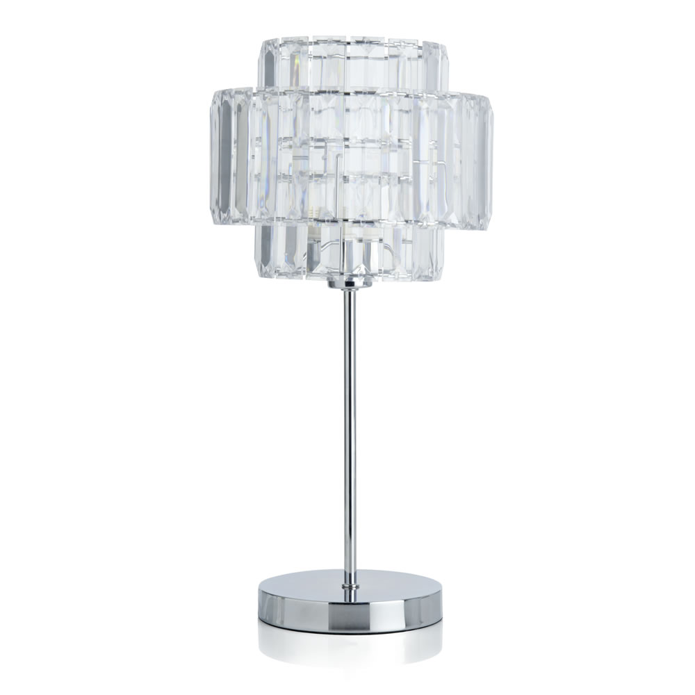 Wilko Audrey Clear Table Lamp Image 3