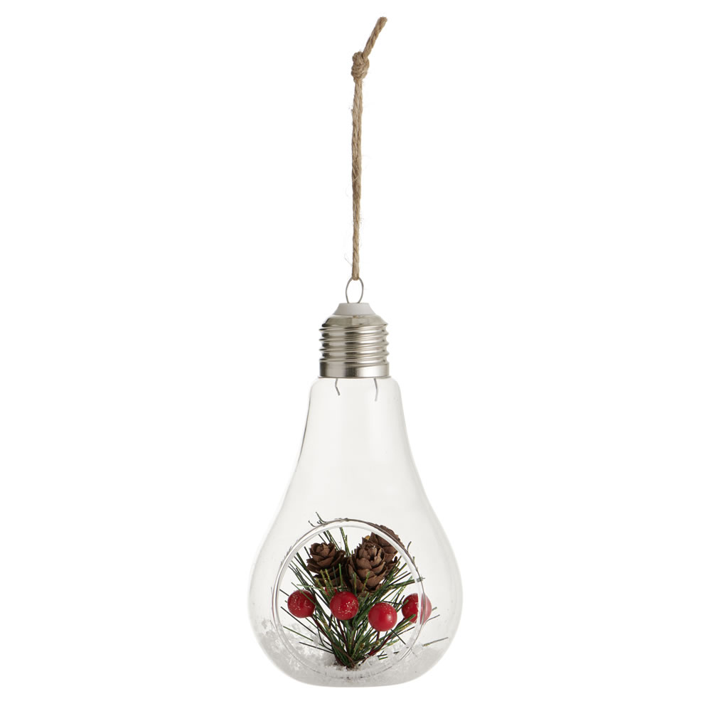 Wilko Alpine Home Light Bulb with Cone Christmas  Tree Decoration Image