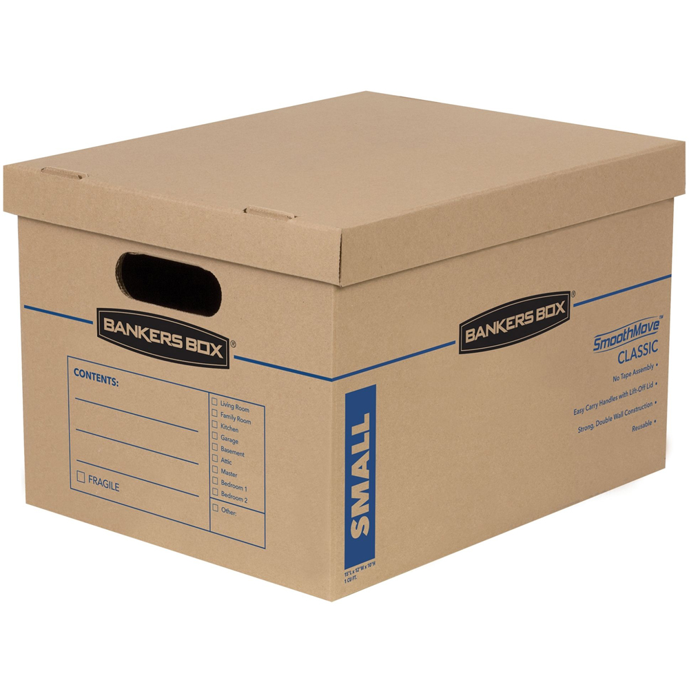 Fellowes SmoothMove 32L Classic Cardboard Box 10 Pack Image 1