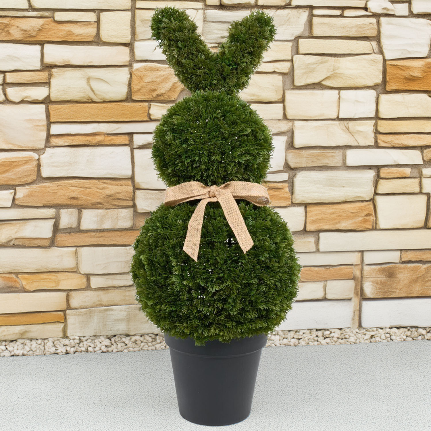 Topiary Bunny Artificial Potted Plant Green Image 2