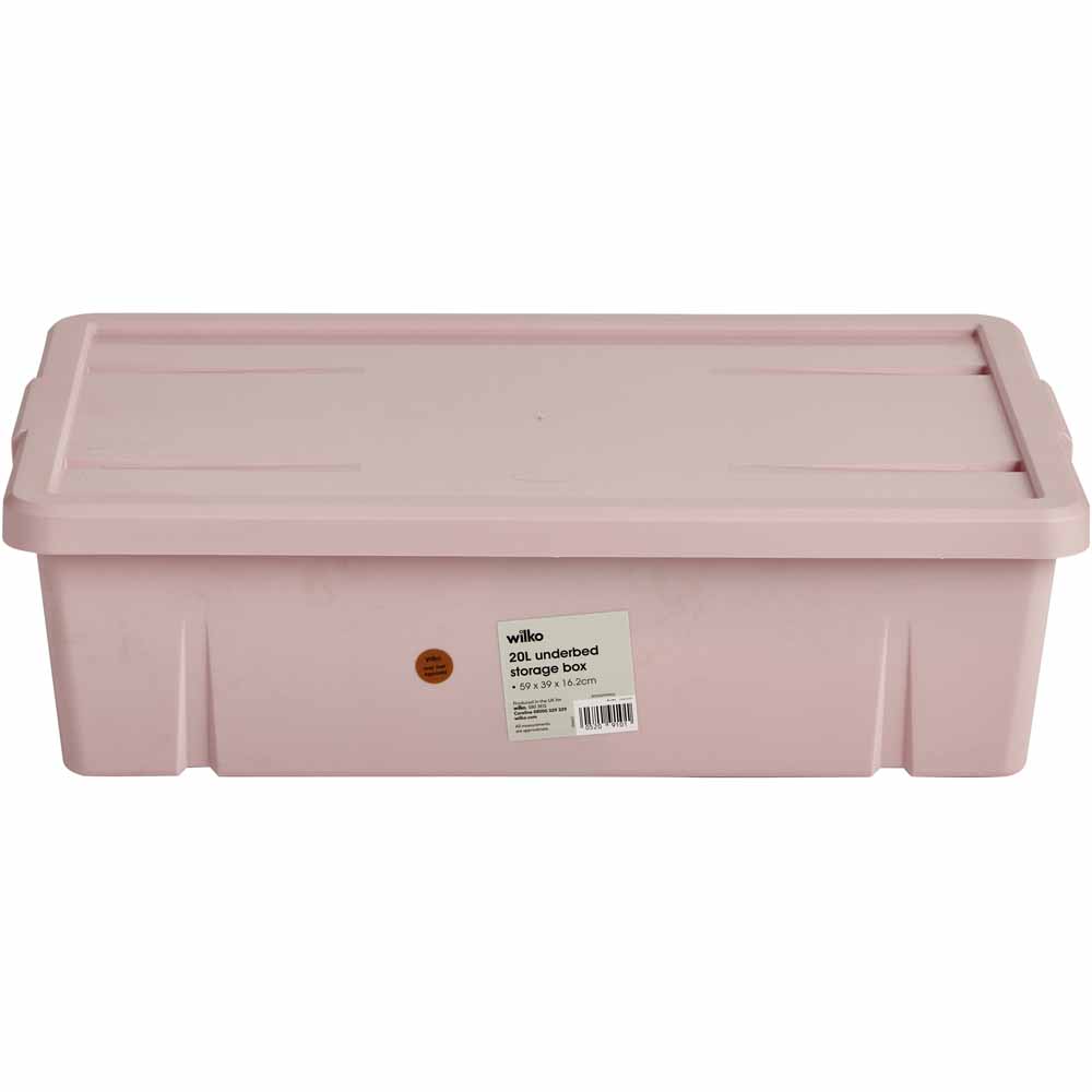 Wilko Pink Blush Underbed Storage Box Image 3