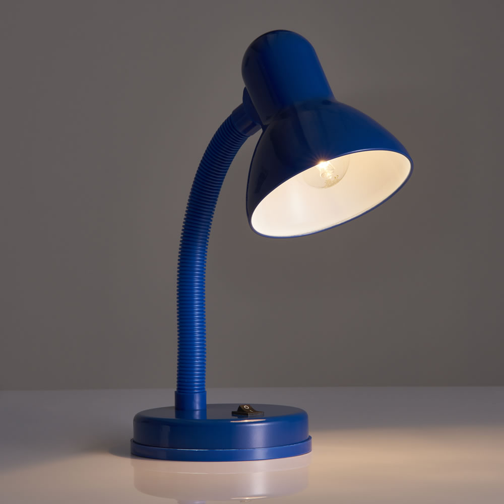 Wilko Blue Desk Lamp Image 2