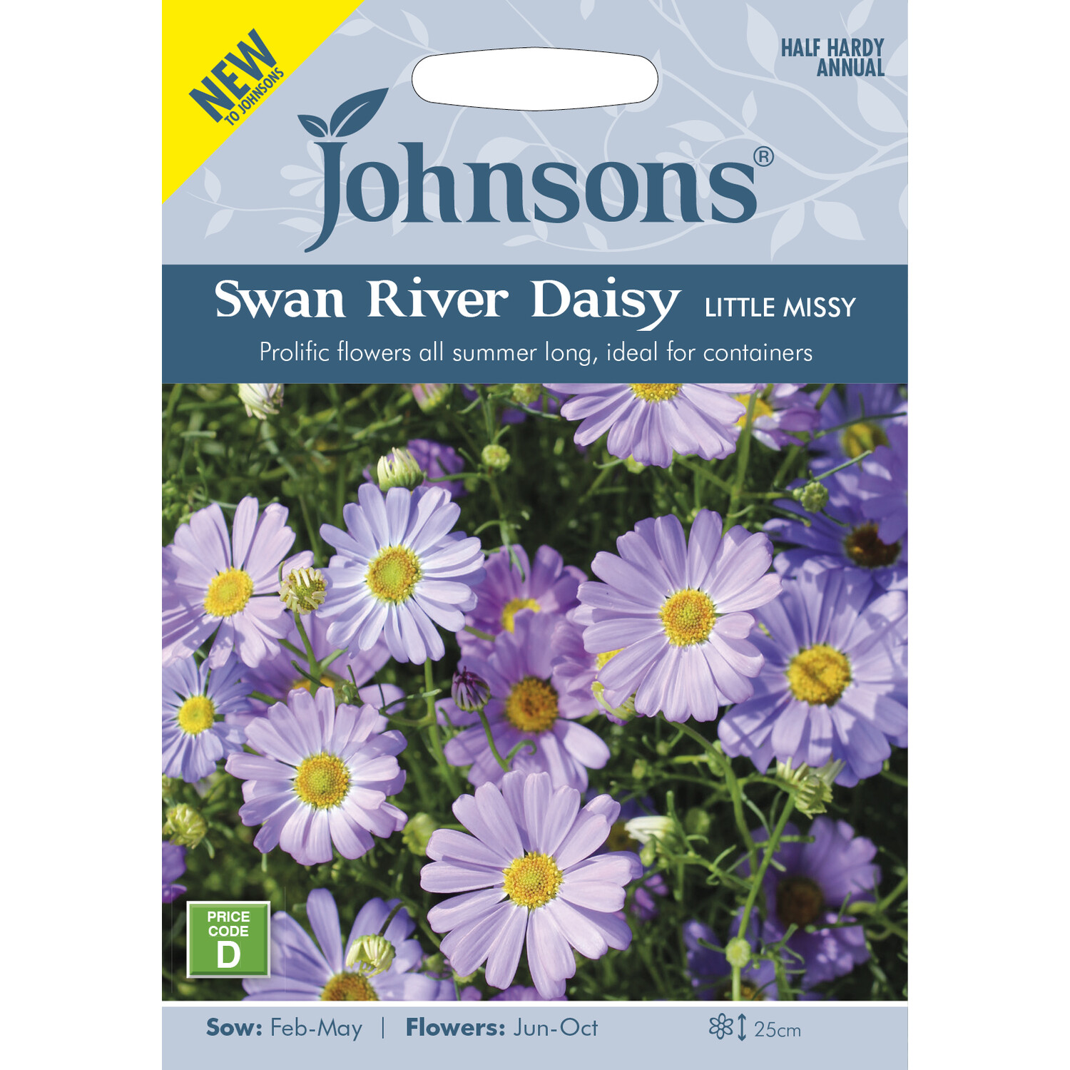 Johnsons Swan River Daisy Soft Lilac Flower Seeds Image 2