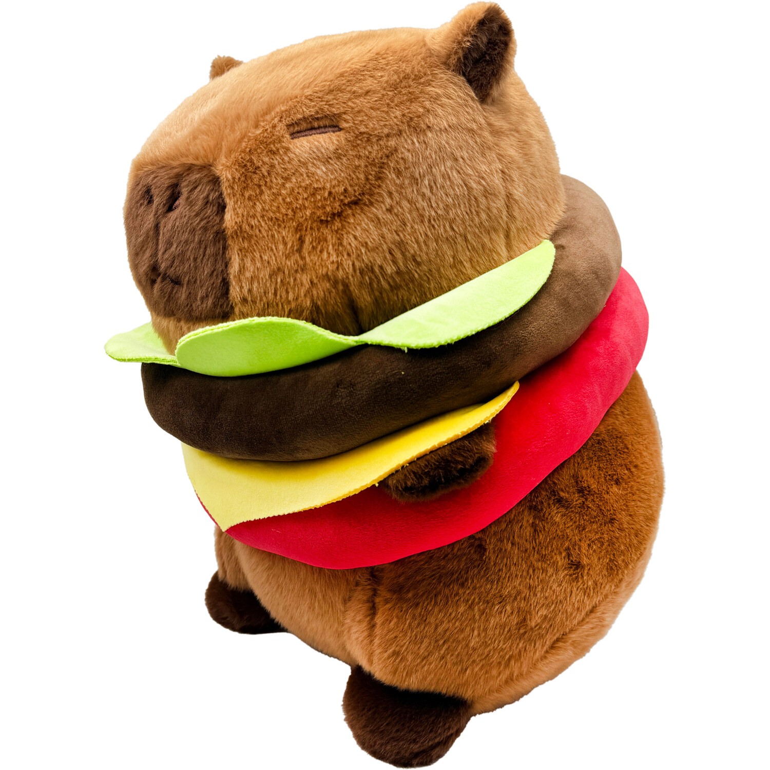Capybara Burger Plush Toy Brown Image 3