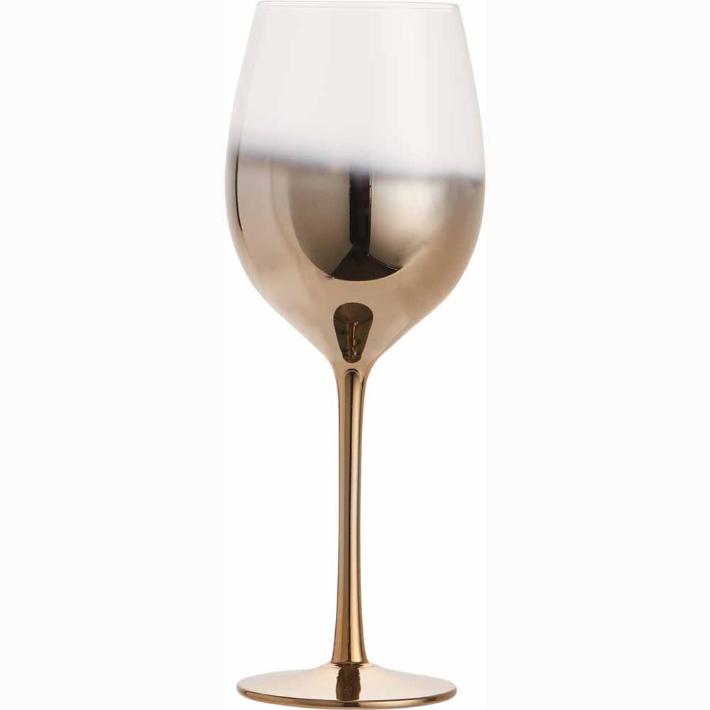 Wilko Gold Metallic Wine Glass 4pk Image 2