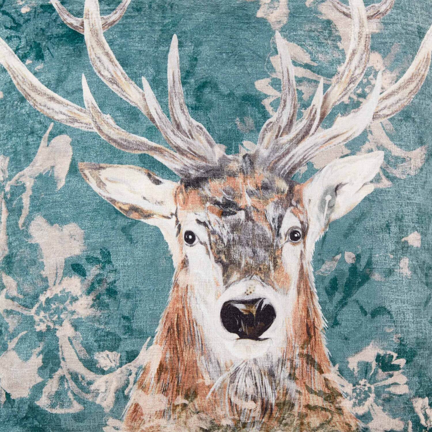 Avebury Stag Cushion - Petrol Image 2