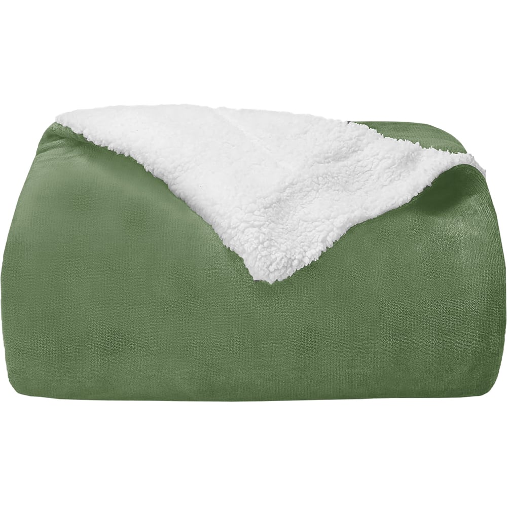 Velosso Olive Evali Plush Throw 127 x 152cm Image 1