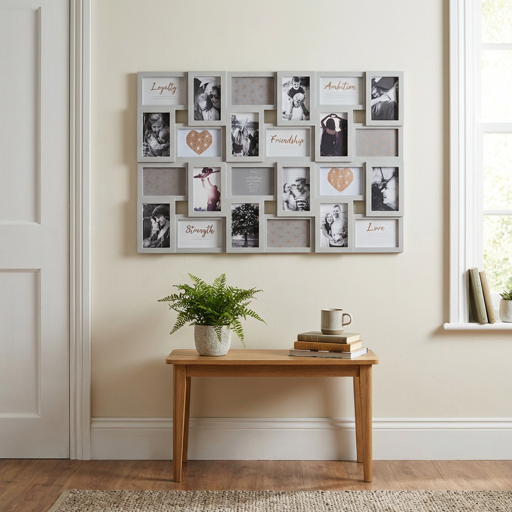 Hendon Grey 24 Aperture Collage Photo Frame Image 3