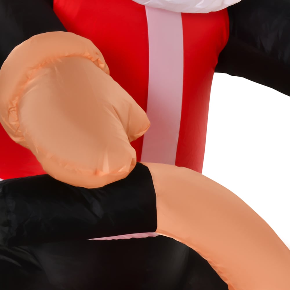 Everglow Light Up Inflatable Santa Claus Riding Motorcycle Christmas Decoration 5.5ft Image 3