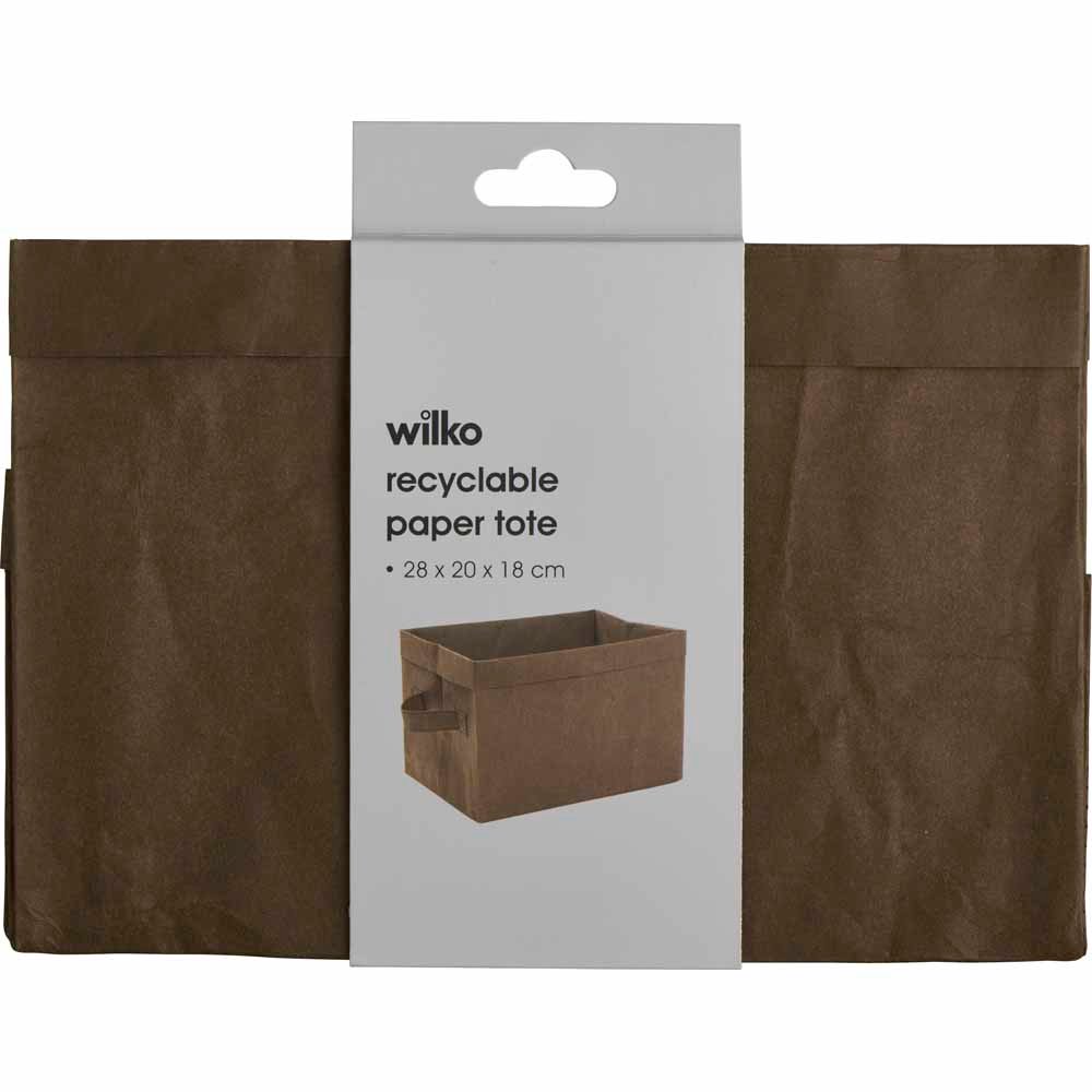 Wilko Khaki Recycled Paper Tote Image 2