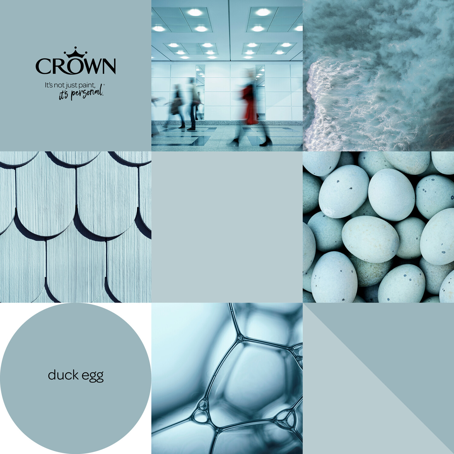 Crown Wall and Ceilings Duck Egg Matt Emulsion 2.5L Image 6