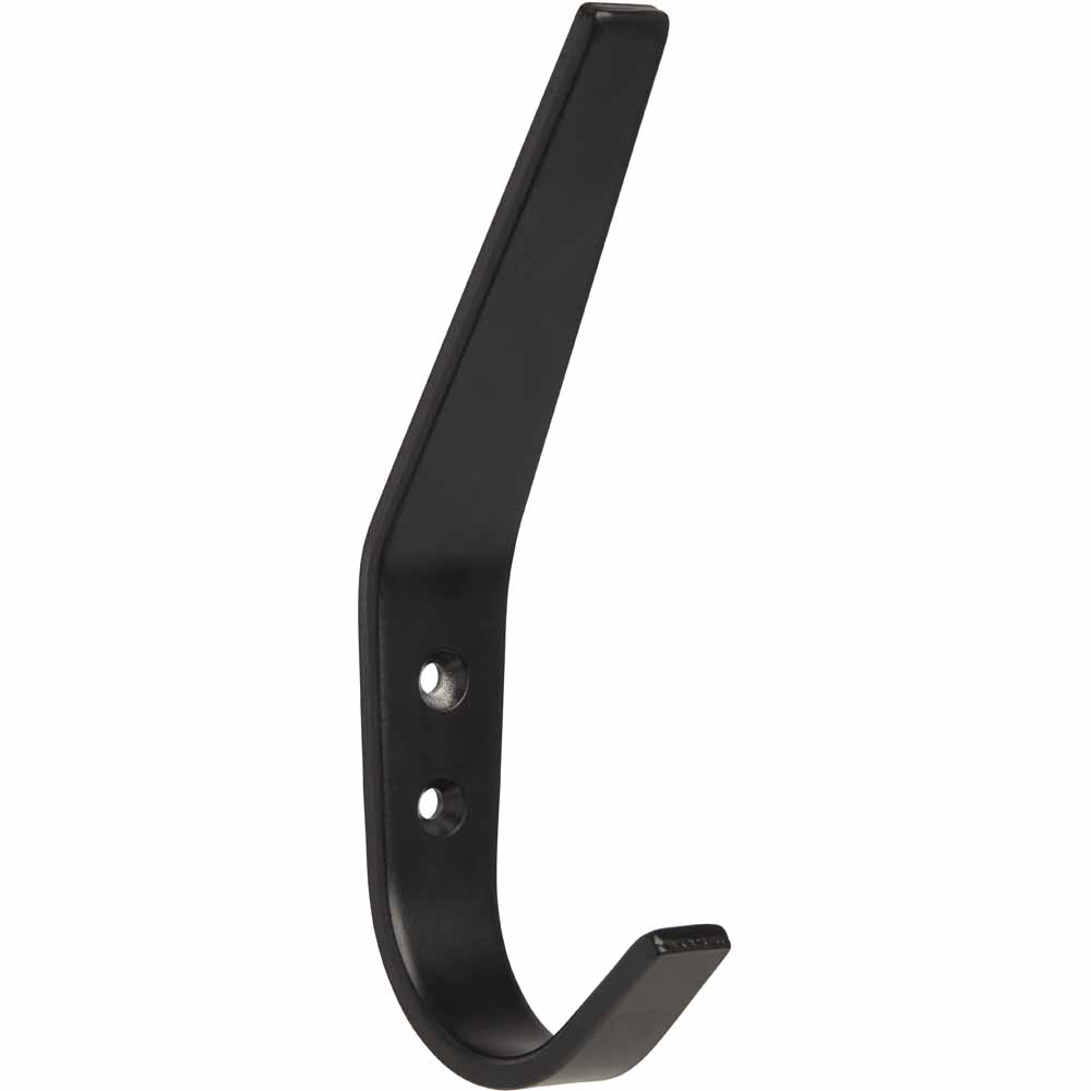 Wilko Hat and Coat Hook Black Wilko