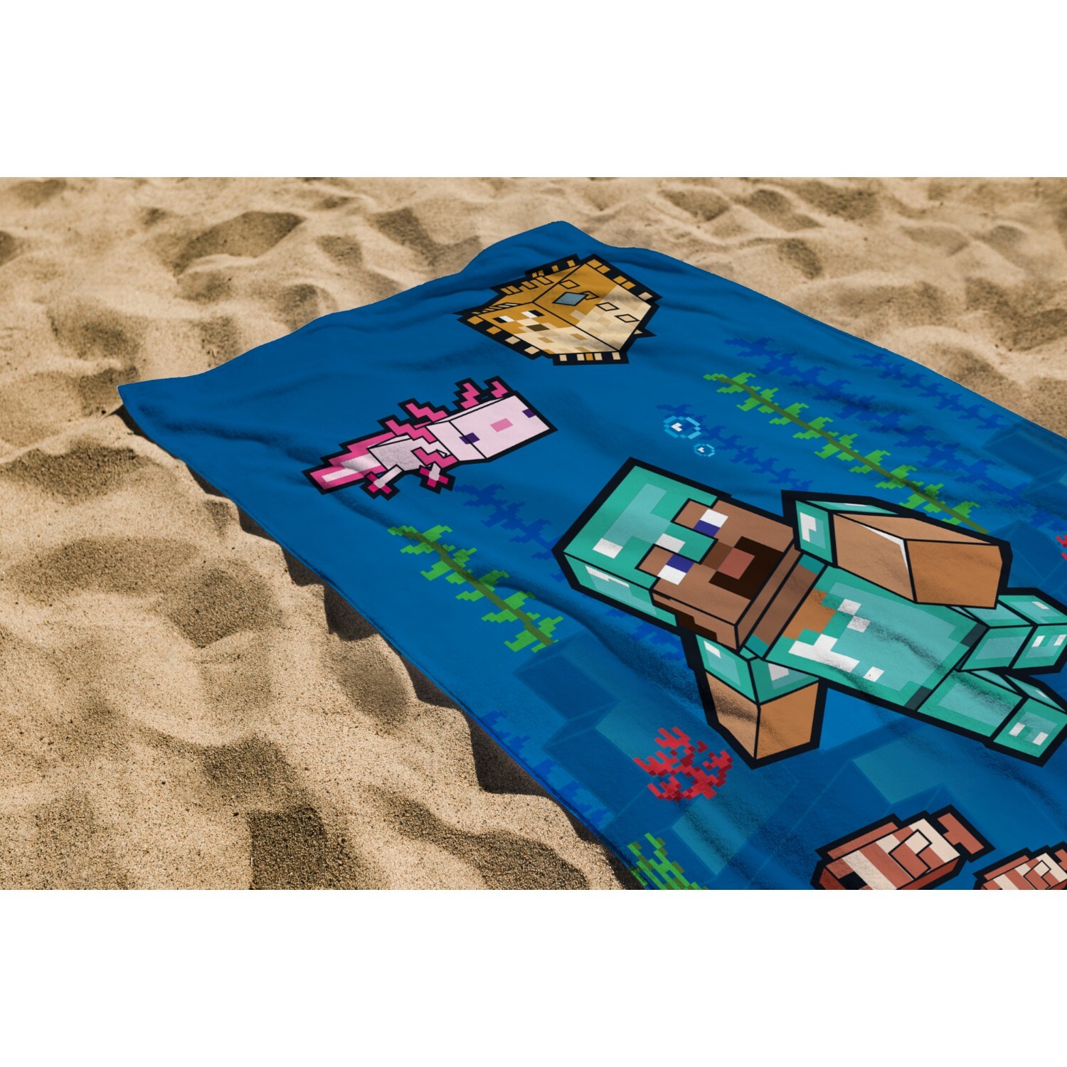 Minecraft Ocean Towel - Blue Image 5