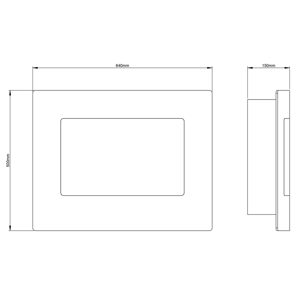 Be Modern Quattro Black Glass Wall Hung Electric Fireplace 25 inch Image 6