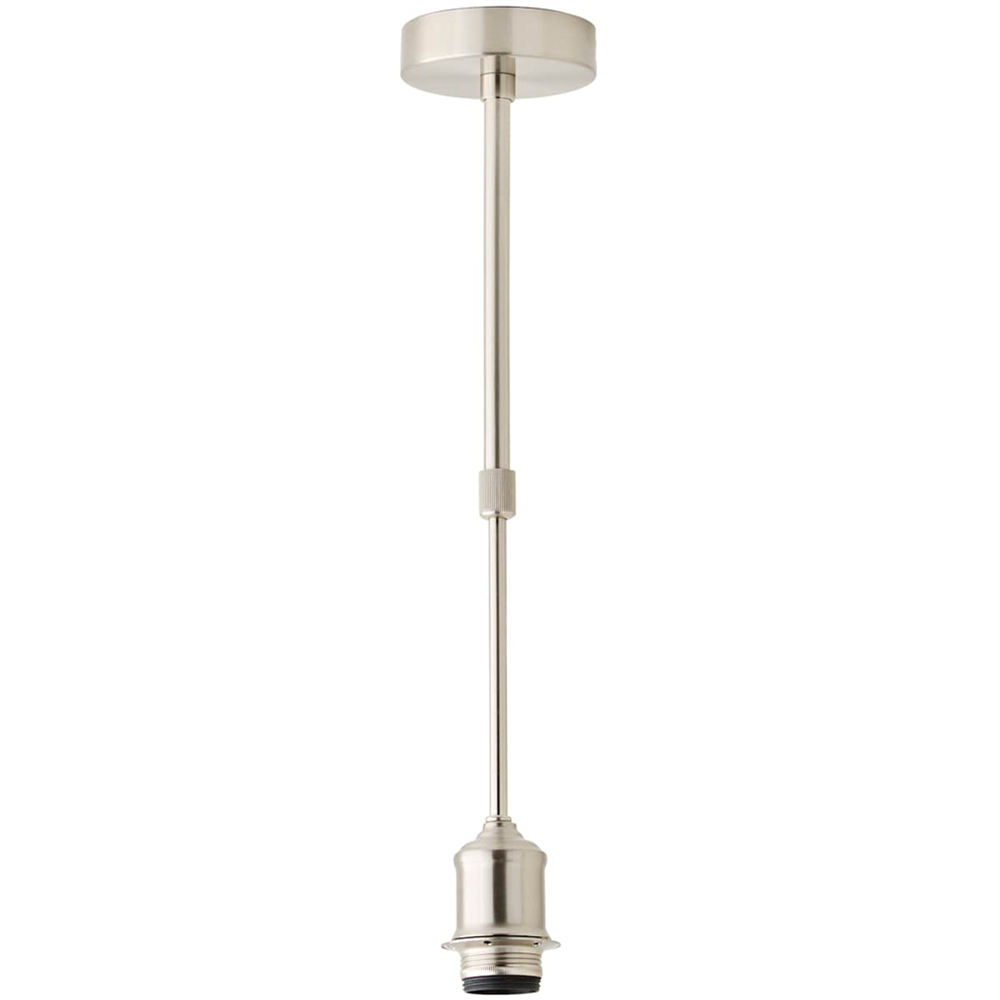 ValueLights Shaw Brushed Chrome Adjustable Drop Ceiling Pendant Light Fitting Image 1