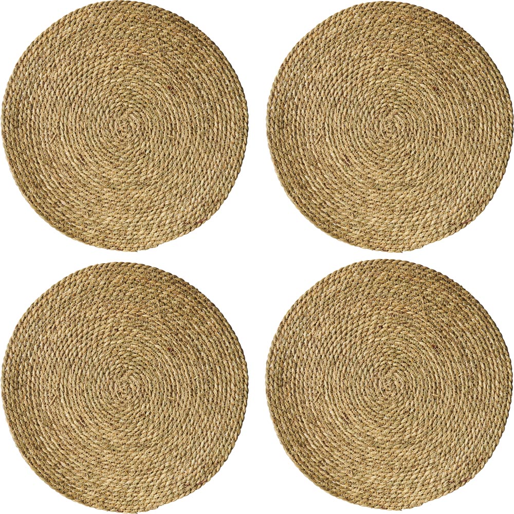 Wilko Woven Seagrass Placemats 4 Pack Image 1