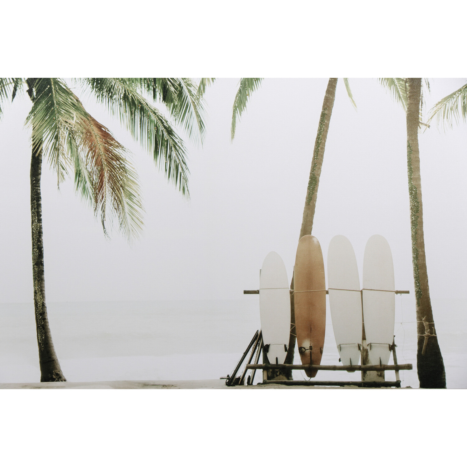 Tropical Beach Landscape Framed Canvas Image 2