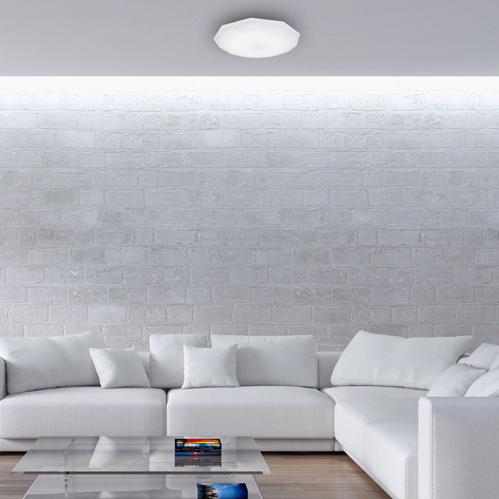 Milagro Hex White LED Ceiling Lamp 230V Image 2