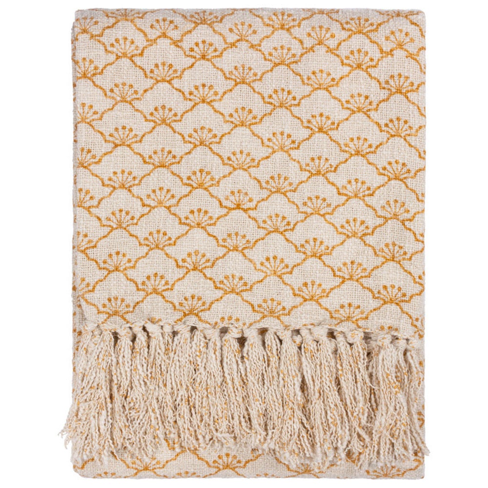 Yard Saku Honey Blossom Fringed Throw 130 x 170cm Image 1