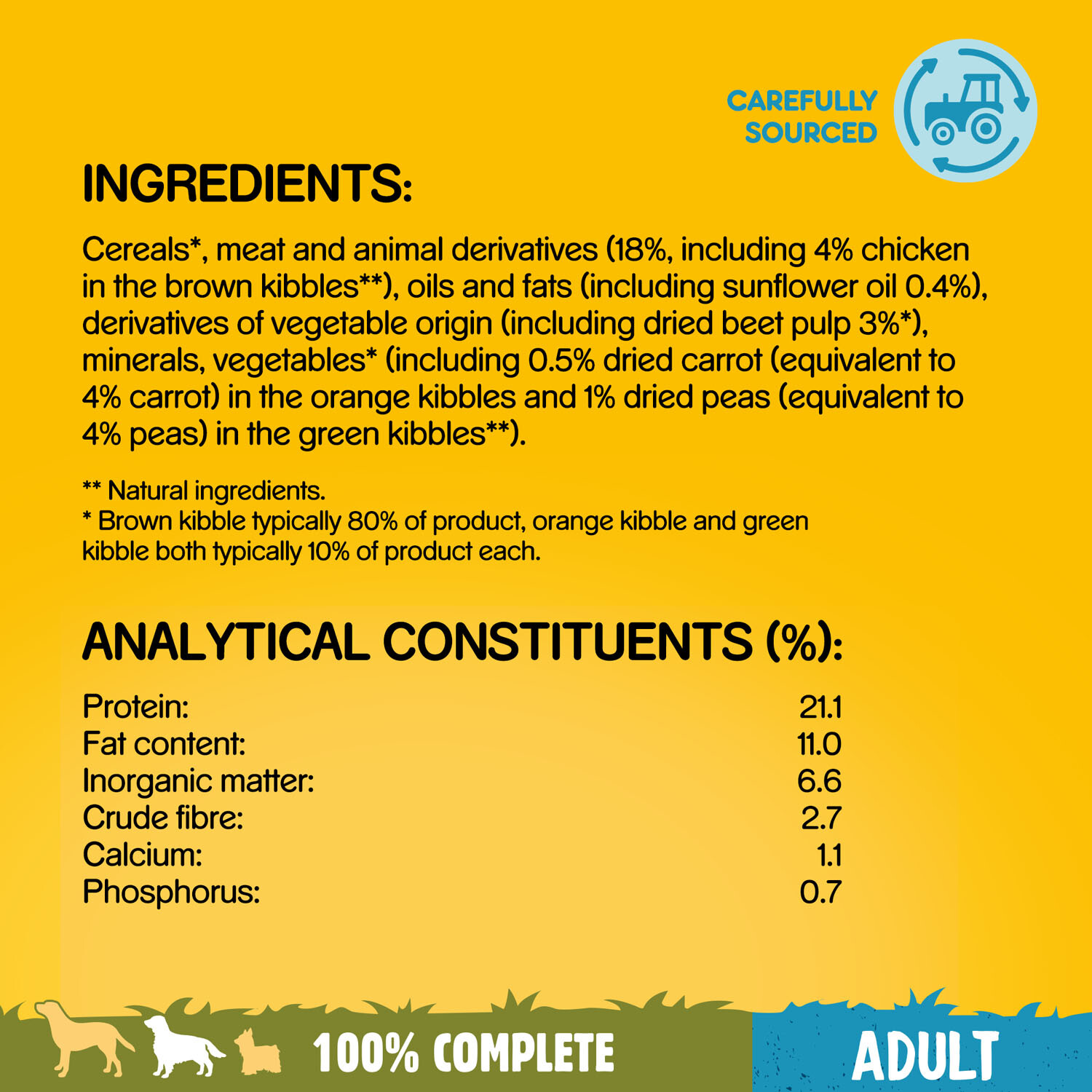 Pedigree Complete Chicken and Vegetables Adult Dry Dog Food 3kg Image 6