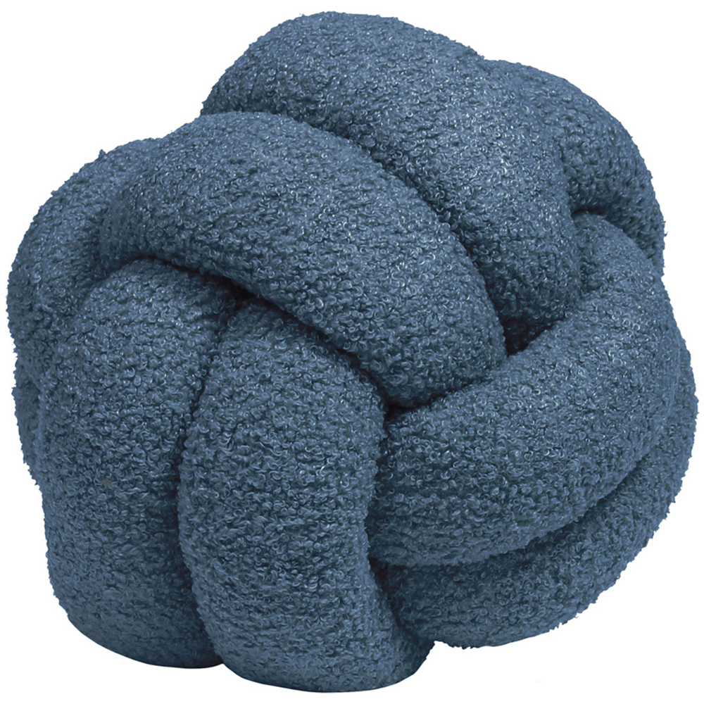 furn. Boucle Blue Knot Fleece Cushion Image 1