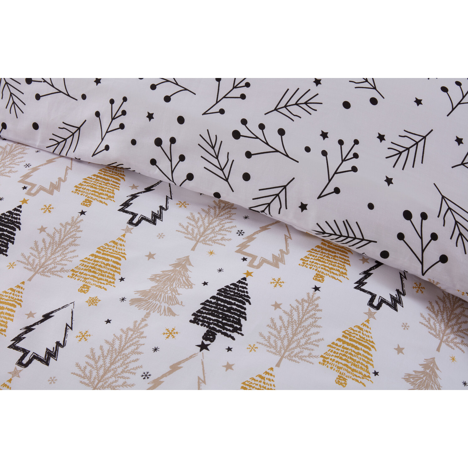 Winter Forest Pillowcase and Duvet Set - Natural / Double Image 5