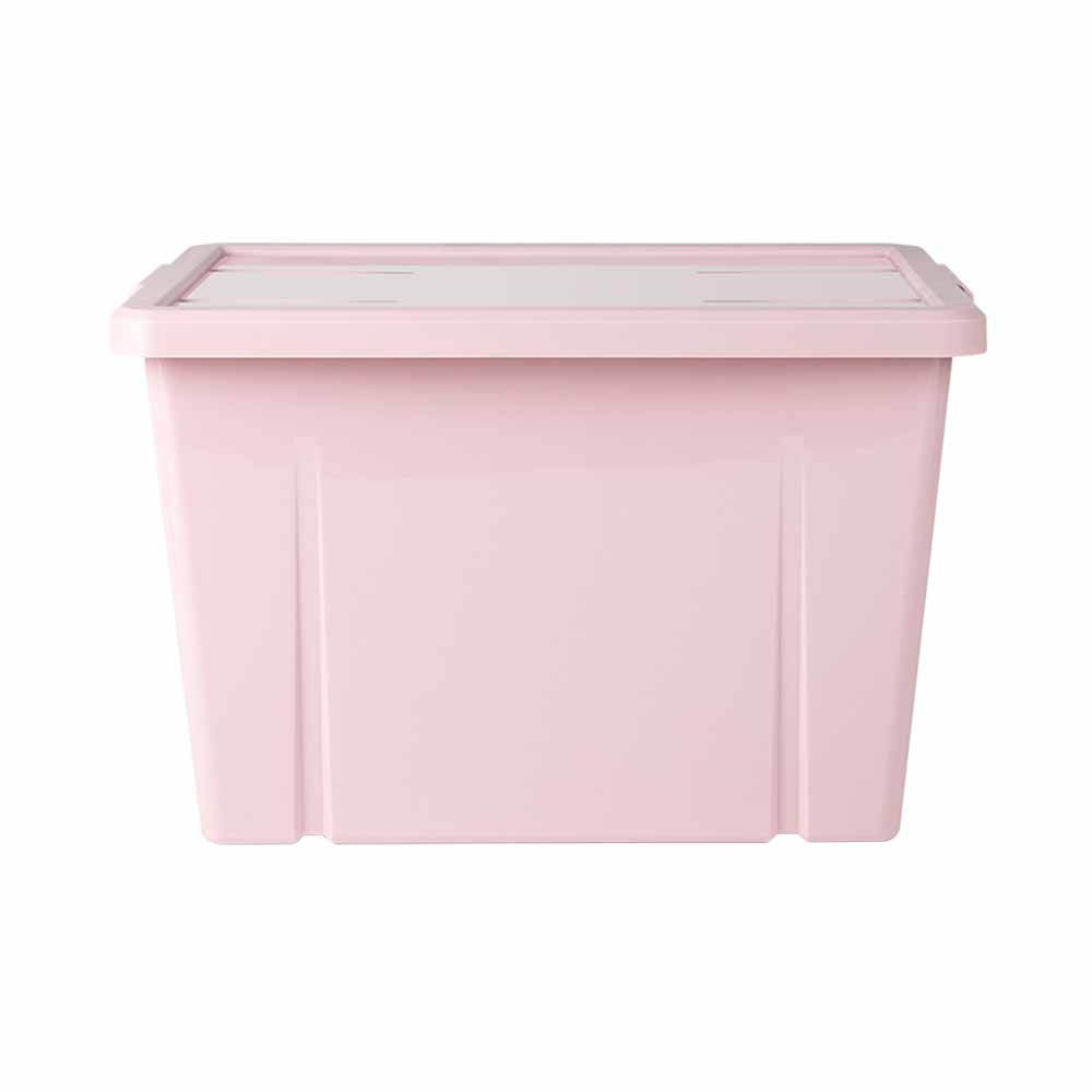 Wilko 32L Blush Pink Storage Box Image 1