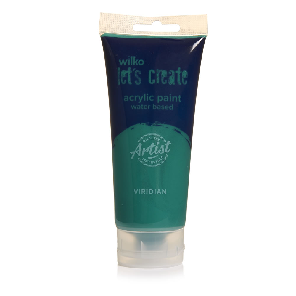 Wilko Let's Create Acrylic Paint Viridian 200ml Wilko