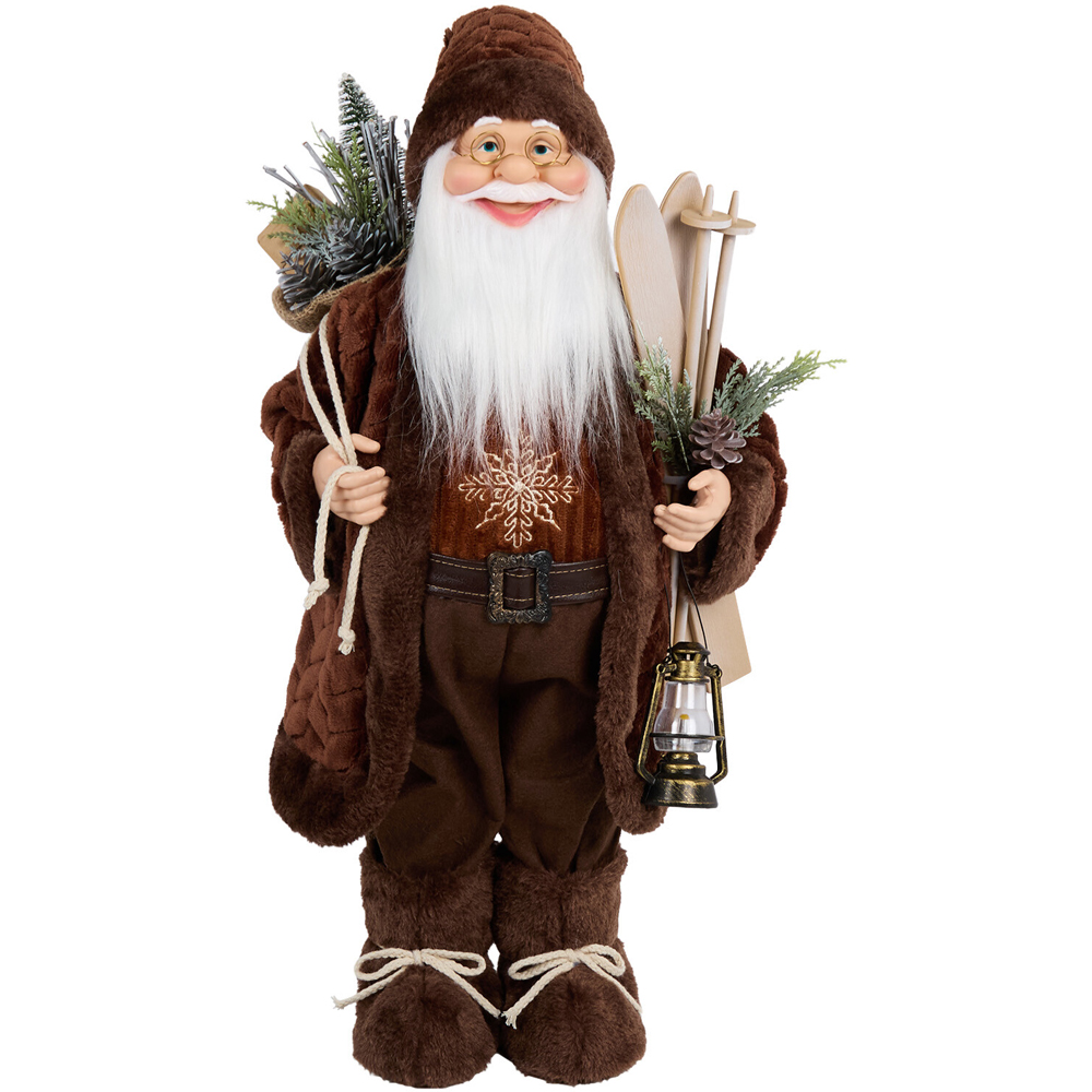 Hazel Fur Standing Santa Decoration Image 1
