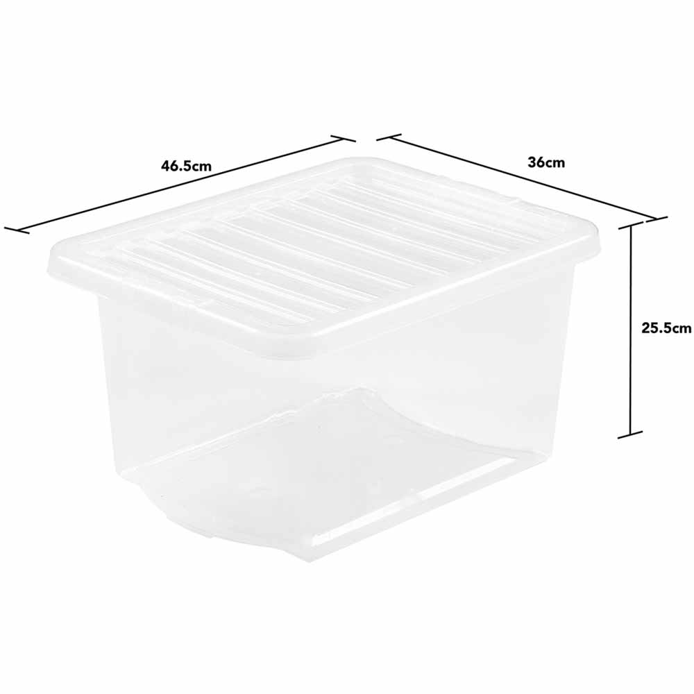 Wham 28L Crystal Storage Box and Lid 5 Pack Image 7