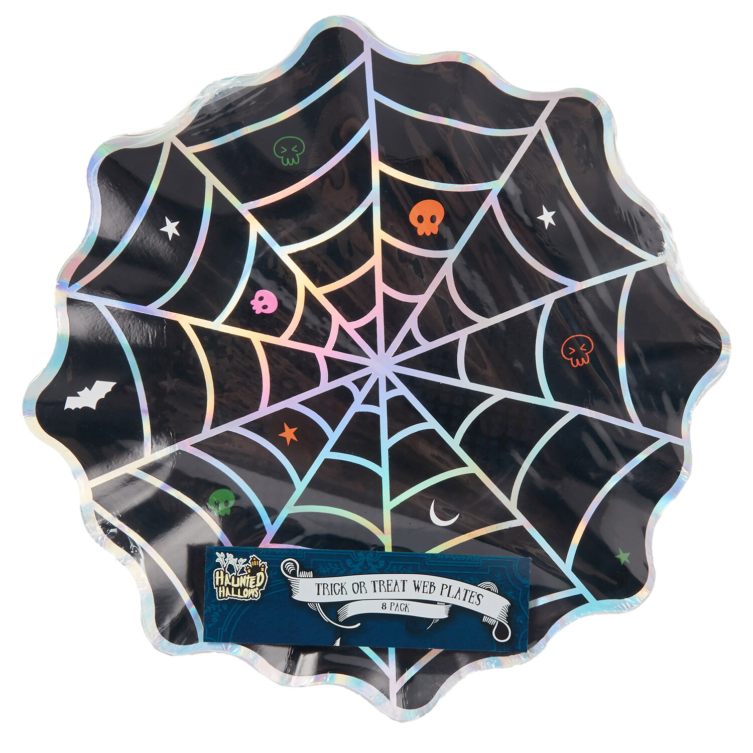 Pack of 8 Haunted Hallows Trick or Treat Web Plates Image 1