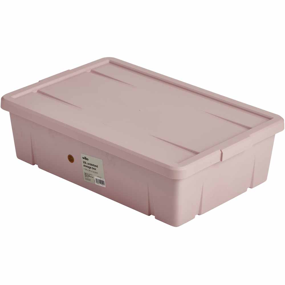 Wilko Pink Blush Underbed Storage Box Image 1