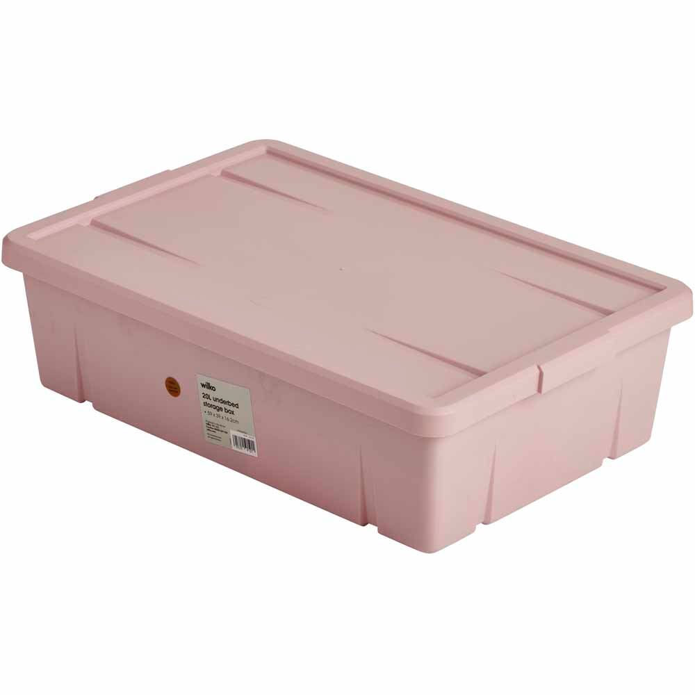 Wilko Pink Blush Underbed Storage Box Wilko