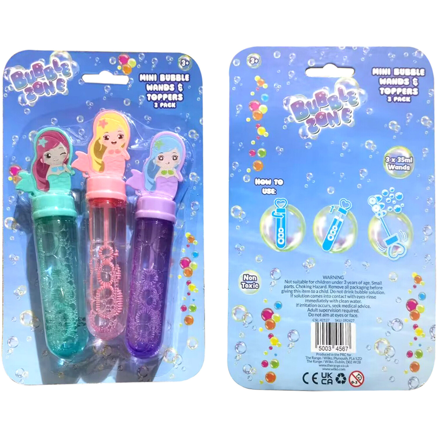 Single Mini Bubble Wands and Toppers 3 Pack in Assorted styles Image 2