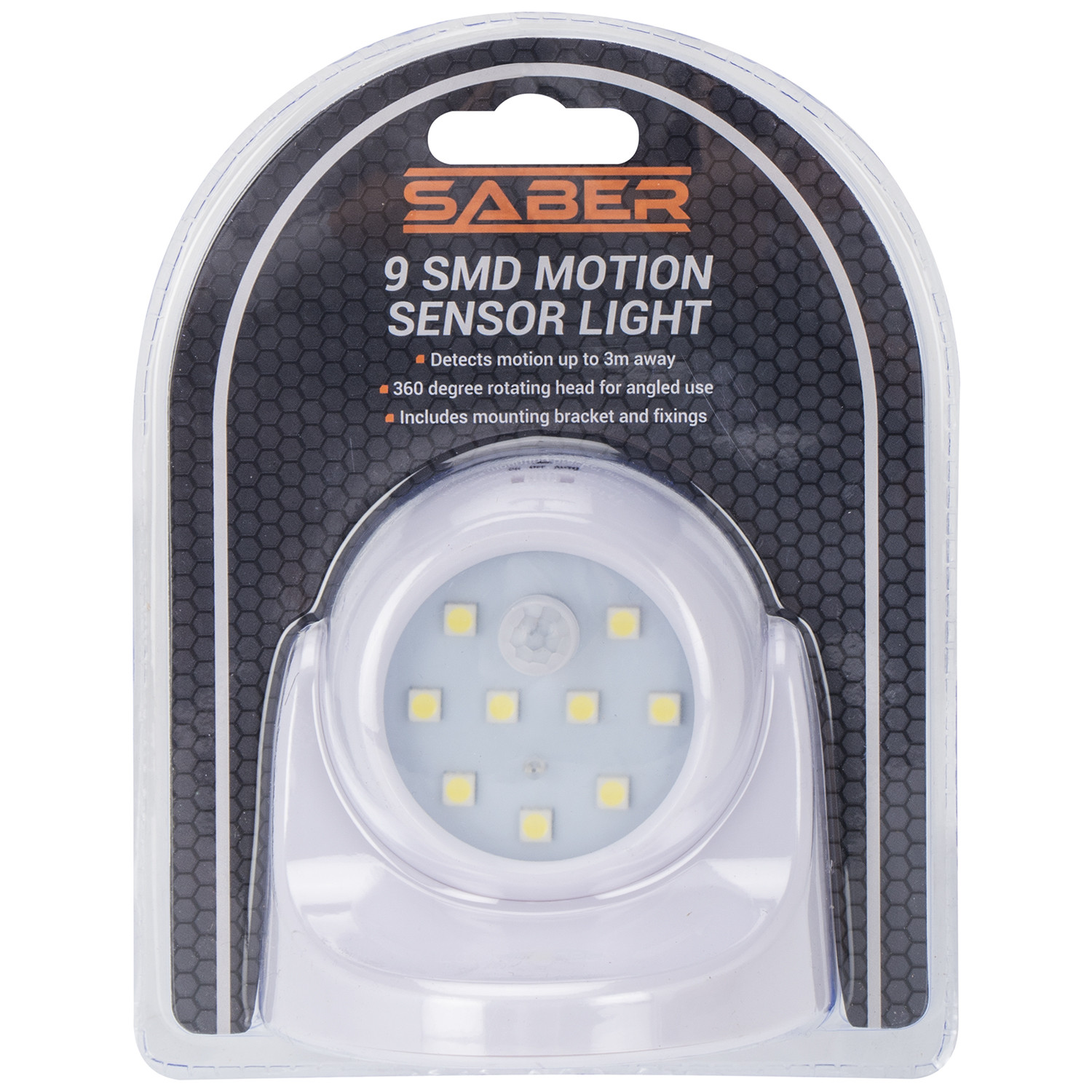 Saber 9 SMD LED Motion Sensor Wall Light Image
