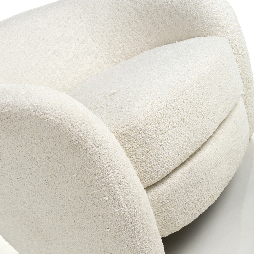 Petra Vanilla White Boucle Tub Chair Image 4