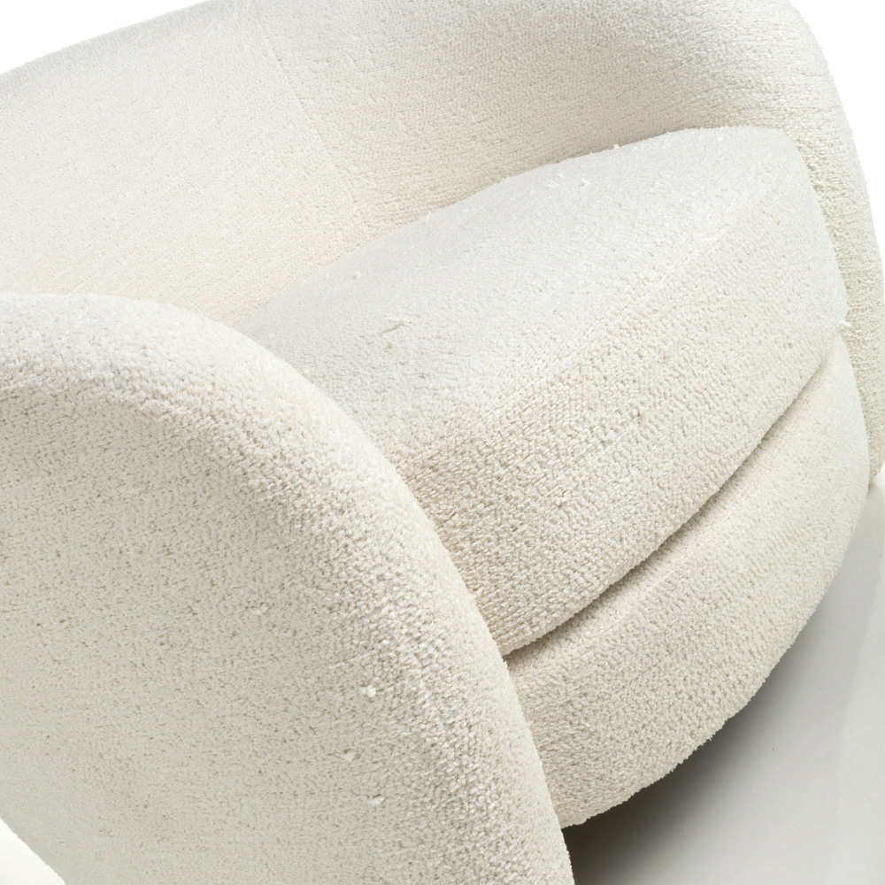 Petra Vanilla White Boucle Tub Chair