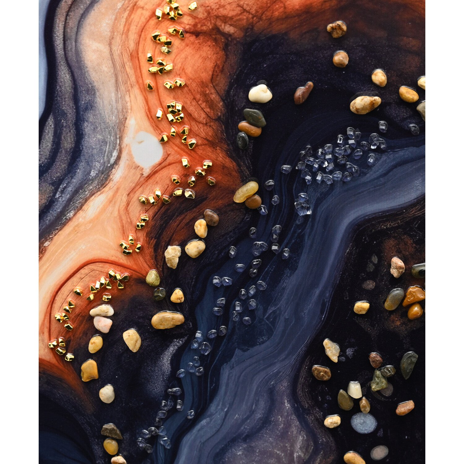 Orange and Blue Crush Framed Art - Orange Image 3