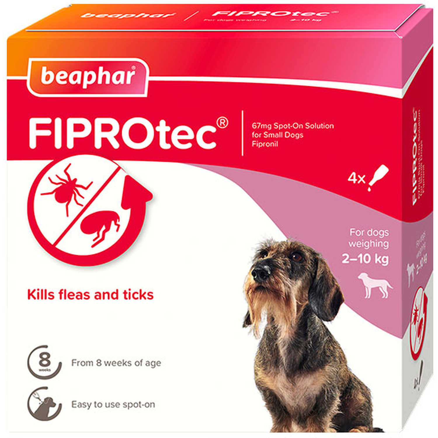 Beaphar Fiprotec Small Dog Spot On 4 Pack Image