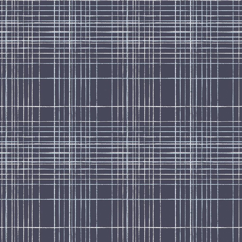 Galerie Deauville 2 Grid Navy and White Wallpaper Image 1
