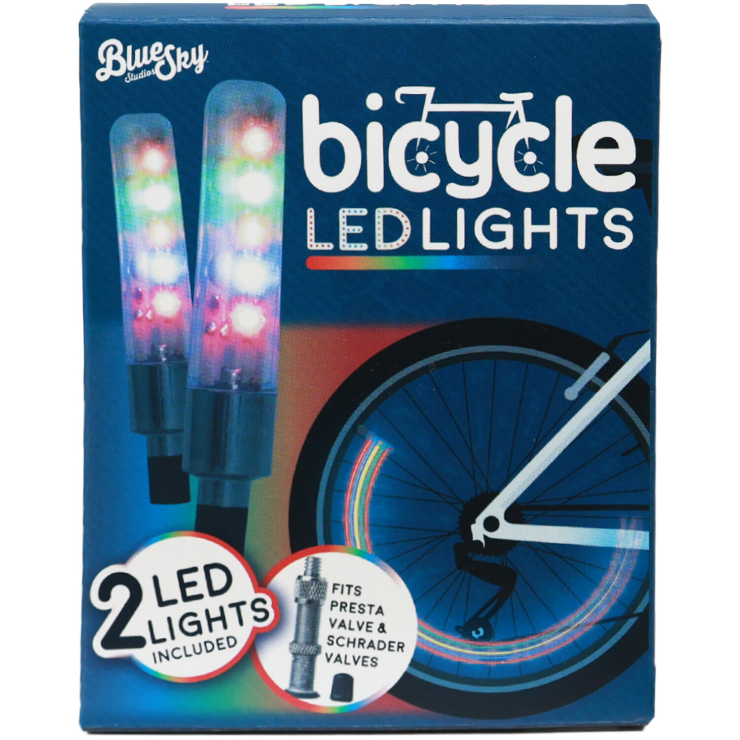 Pack of 2 LED Bike Lights Multicolour Image 1