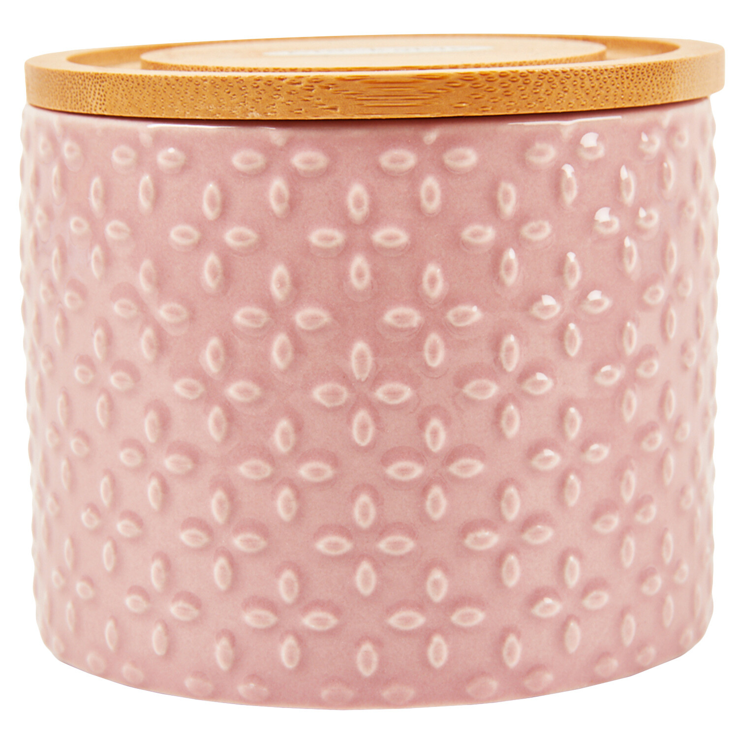 Embossed Stacking Canister - Pink Image 2
