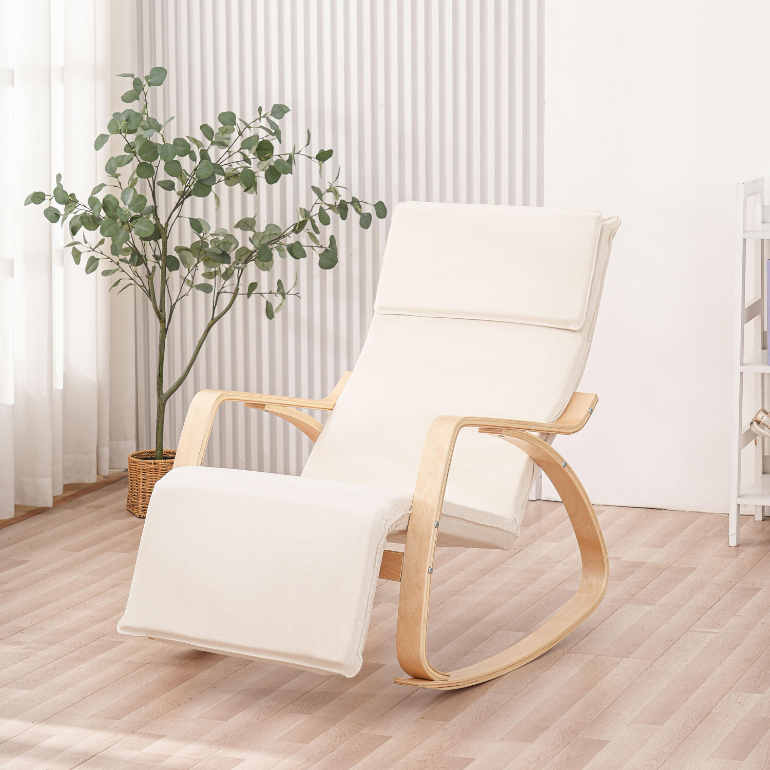 Enzo White Rocking Chair Image 3