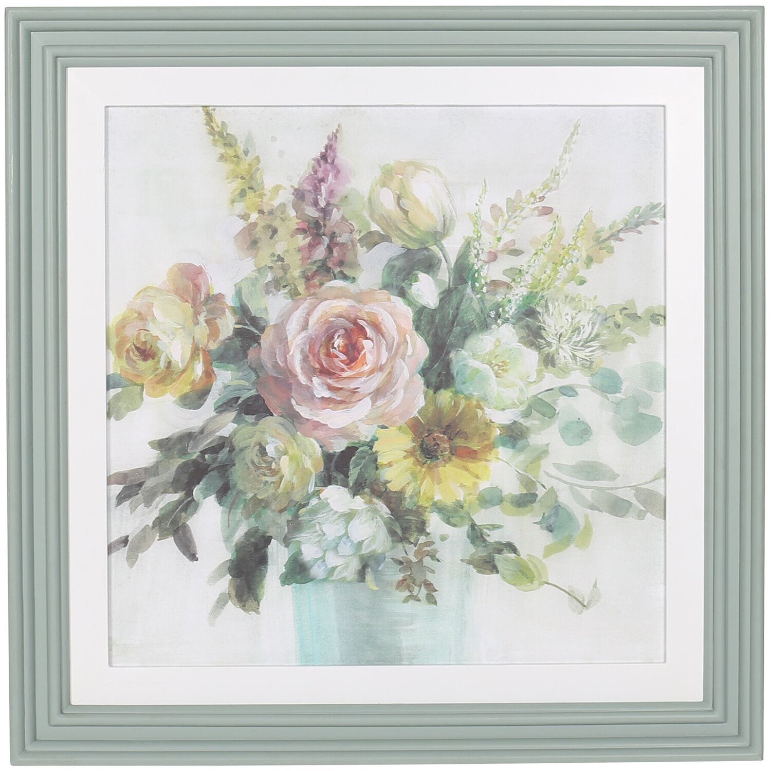 Vintage Bouquet Framed Art Multicolour Image 1