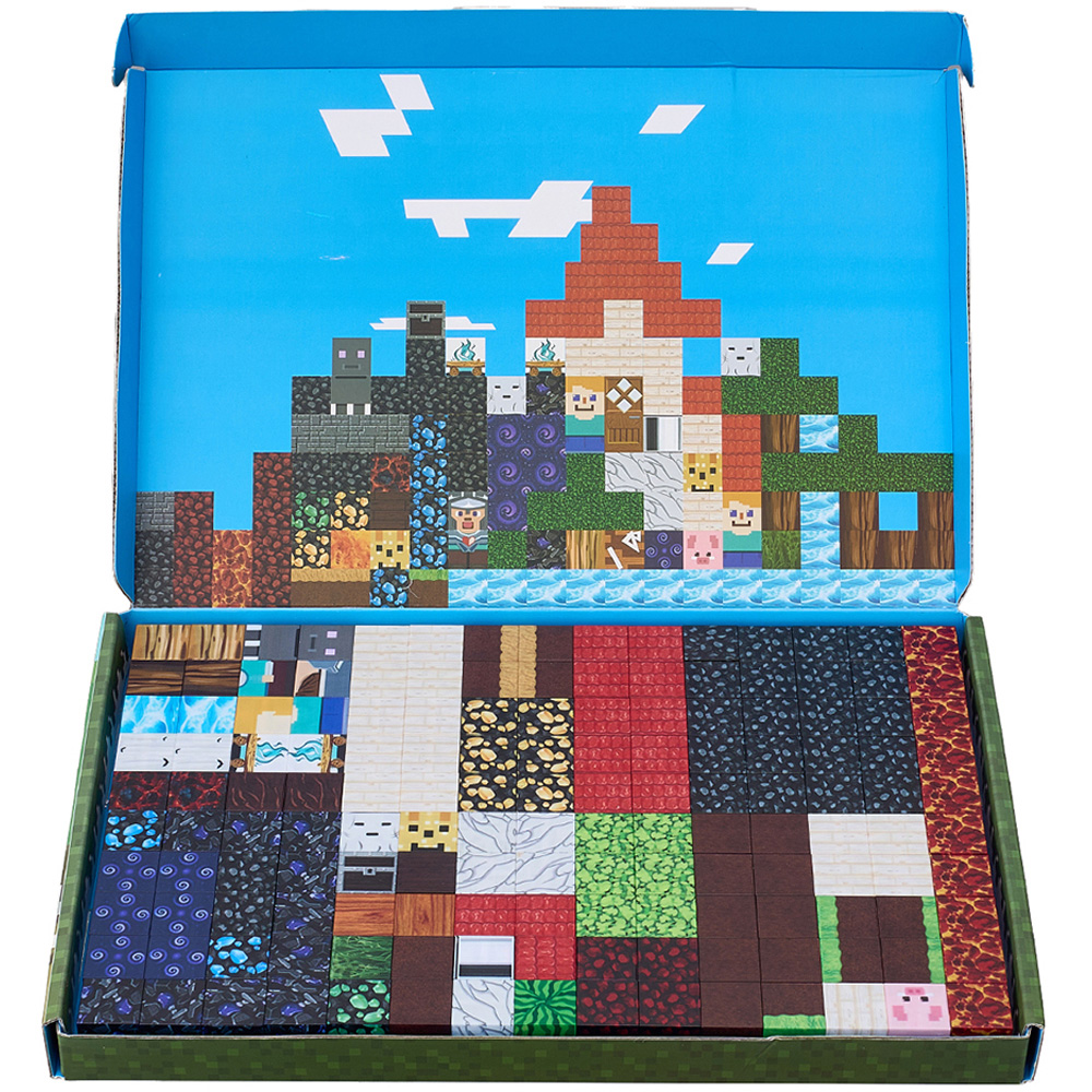 H&O Direct 150 Piece Nether Forest Theme Magnetic Pixel Cube Building Blocks Set Image 2