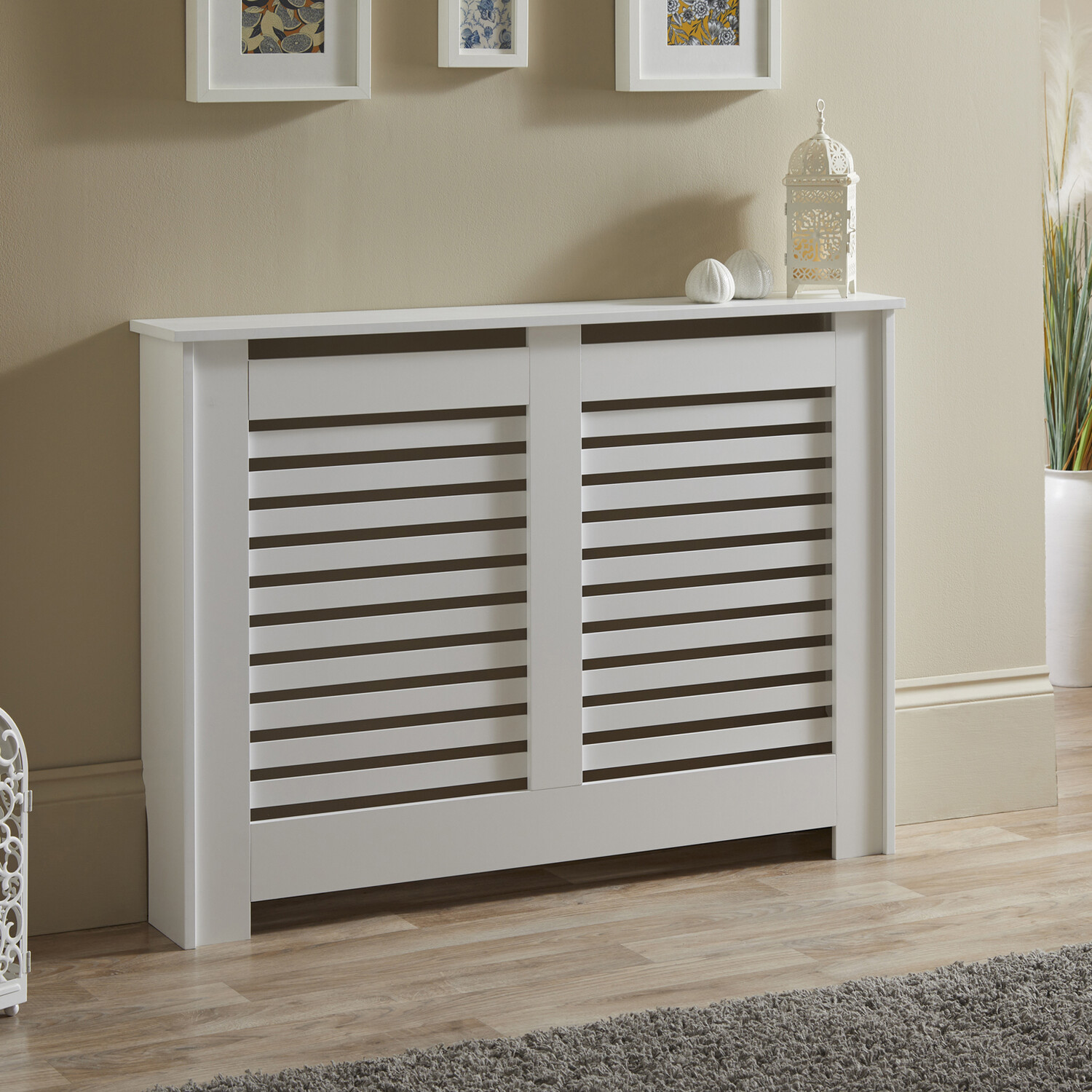 Contemporary Radiator Cabinet White Medium Image 4