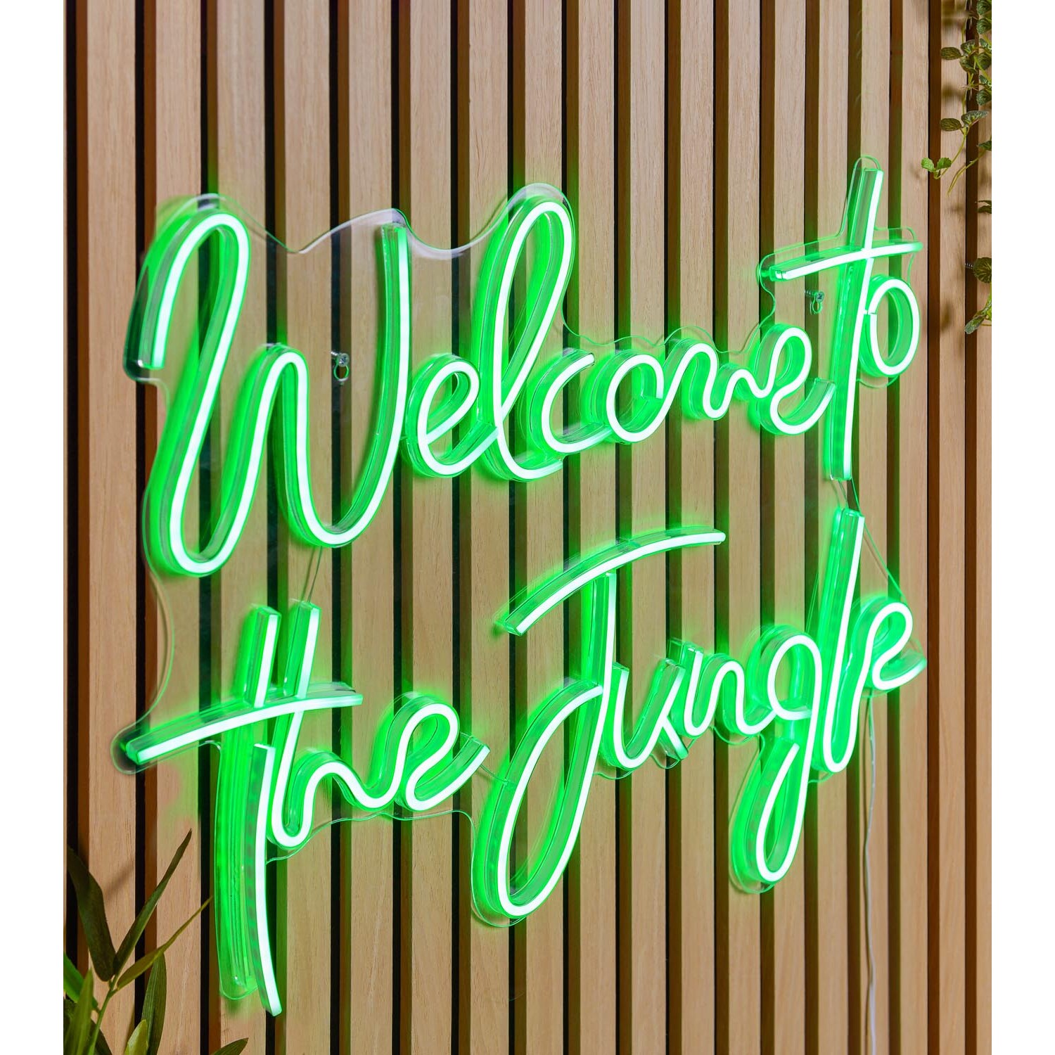 Welcome To Jungle Outdoor Neon Sign - White Image 1